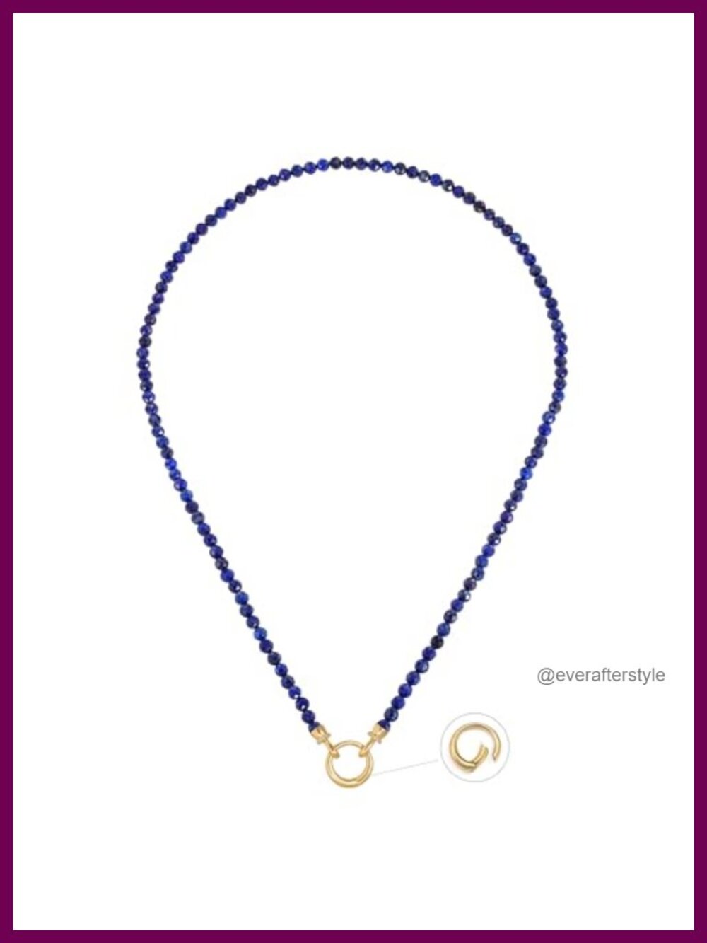Handmade Natural Lapis Stone Beaded Choker Necklace 14k Gold Plated